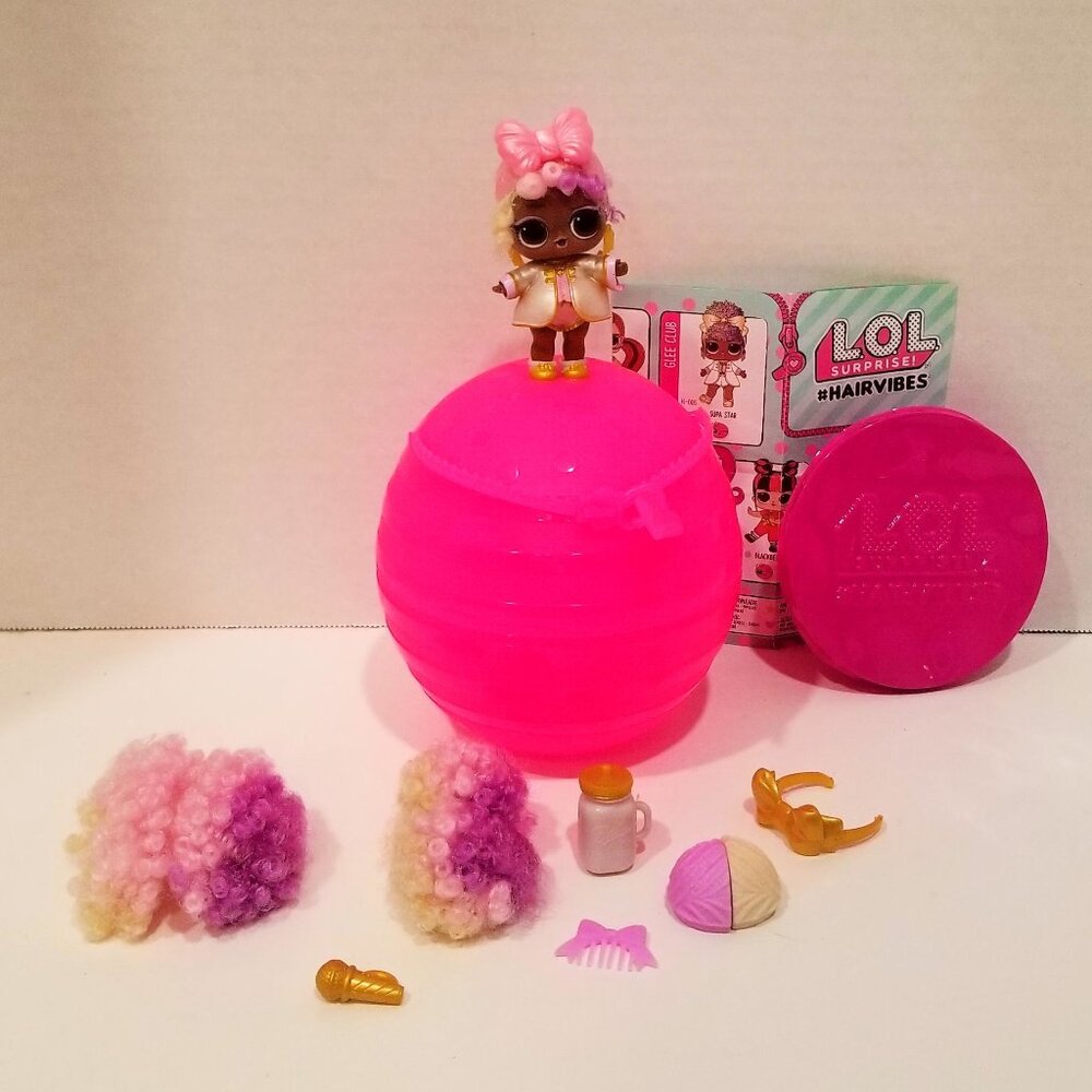 L.O.L. Surprise! Hairvibes "Supa Star" Doll and accessories, EUC